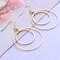 70 Pieces Earrings Beading Hoop Earring Finding Round Earring Circle Round Beading Hoop Open Bezel Pendant Frame for Jewelry Making